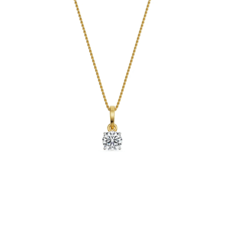 0.5 CT Round Lab Grown Diamond Solitaire Pendant