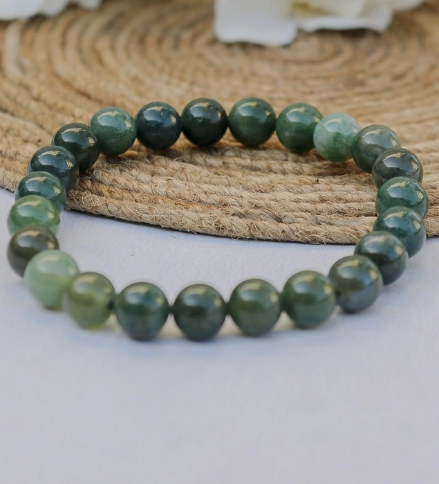 Moss Agate Bracelet (8mm)