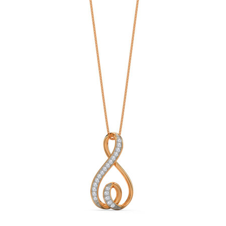 Sparkling Swirl Diamond Pendant