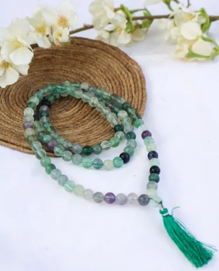 Multi Fluorite Stone Jap Mala (108+1 beads)
